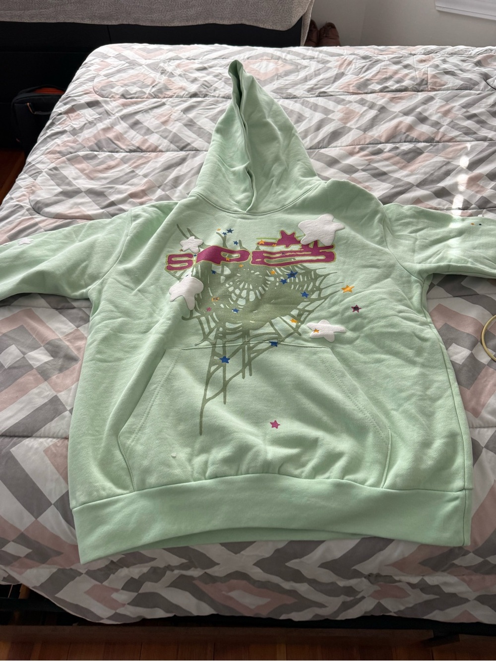 Sp5der Mint Fleece Hoodie size L
